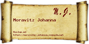 Moravitz Johanna névjegykártya